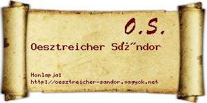 Oesztreicher Sándor névjegykártya
